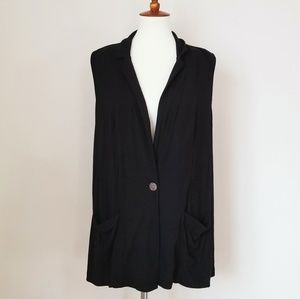 J.Jill Slouchy Vest with Pockets in Black